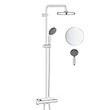 GROHE Vitalio Start System 210 - Duschsystem mit Thermostatarmatur (wassersparend, für die Wandmontage,…