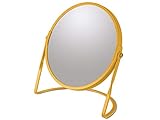 Spirella Schminkspiegel Kosmetikspiegel Badezimmerspiegel Akira 5-Fach Vergrößerung - Sun Gelb