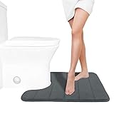 Yimobra WC-Badematte aus Memory-Schaum, U-förmig, 61 x 50 cm, weich und bequem, super Wasseraufnahme,…