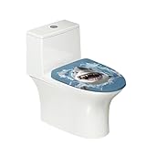 ZUXONGSY 3D Shark WC Deckel Abdeckung für Badezimmer Wasserdicht Kratzfest Langlebig Toilettensitz Abdeckung…
