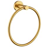 APLusee Handtuchring, gebürstetes Gold, SUS 304 Edelstahl, rund, Handtuchhalter für moderne Badezimmer,…