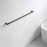 KEUCO Badetuchhalter aus Metall, schwarz matt, 80 cm, für Badezimmer oder Sauna, Wandmontage, Handtuchstange,…