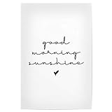 artboxONE Poster 150x100 cm Badezimmer Typografie Good Morning Sunshine - Bild Spruch Badezimmer elegant