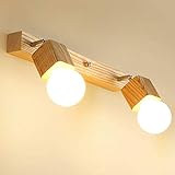 VOMI Holz Bad Spiegelleuchte, Modern LED Spiegellampe Schranklampe Einstellbar, Drehbar Badezimmerlampe…