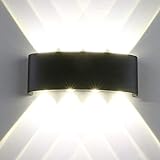 Yosoan LED-Wandleuchte Up&Down Wandleuchte Außenwandleuchte inkl. 8x 1W Natürliches Weiß Lichtstrahl…