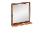 Woodkings® Bad Spiegel 70x70cm Kalkutta Holz bunt Vintage rustikal Möbel Badmöbel Badezimmerspiegel