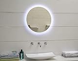 Dr. Fleischmann Dimmbar LED-beleuchteter Badezimmerspiegel rund 60cm Wandspiegel Lichtspiegel mit Touch-Schalter…