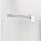 Stabilisationsstange für Dusche 45°, Stabilisator Duschwand diagonal, Stabilisierungsstange Glas-Wand…