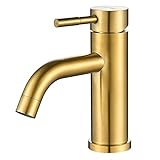 Kohonby Moderner Einloch-Badezimmer-Wasserhahn, Einhandgriff, gebürstetes Nickel, Badezimmer-Waschbeckenarmatur,…
