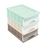 Box Schubladen Schreibtisch-Ordnungsbox Aufbewahrungsbox Kiste mit 3 Schubladen Kunststoff
