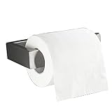 Flybath Bad WC-Rollenhalter ohne Deckel SUS 304 Edelstahl Gebürstetes Silber Toilettenpapierhalter Wandmontage