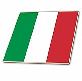 3dRose Flagge von Italien quadratisch. Italienisches grün weiß rot vertikalen Streifen europäischen…