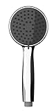 WENKO Duschkopf Basic Grau, langlebige Universal-Handbrause, praktische Duschbrause mit 3 Strahlarten,…