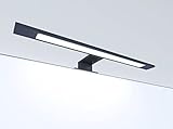 kalb Material für Möbel LED Badleuchte schwarz 450mm Spiegellampe Spiegelleuchte Aufbauleuchte, Lichtfarbe:warmweiß