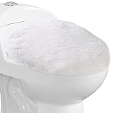 WC-Deckelbezug mit Rundumgummi, weicher Plüschstoff, maschinenwaschbar, passend für die meisten WC-Deckel…