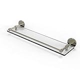 Allied Precision Industries 22 Inch Tempered Glass Shelf with Gallery Rail Glasregal, Polierts Nickel