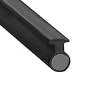 Schwarz, weich, flexibel, mit Dichtung für Bi-Türen | Passt in 6 mm (bif027