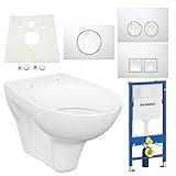 Geberit Duofix Vorwandelement Design WC mit Beschichtung WC Sitz SoftClose Drückerplatte Schallschutz…