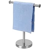 Freistehender Handtuchhalter Handtuchständer mit schwerem Marmorsockel, Badezimmer-Handtuchhalter SUS304…