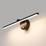 LANMOU LED Dimmbar Badezimmer Spiegelleuchte mit Schalter, Moderne 300 ° Schwenkbar Bad Spiegelleuchte…