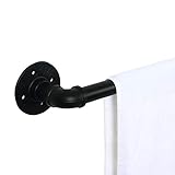 HouseAid 30,5 cm langer industrieller Stahlrohr-Handtuchhalter, strapazierfähig, rustikaler Handtuchstange,…