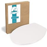 Calmwaters® Antibakterieller WC-Sitz Weiß Essential Soft, rostfreie Edelstahl-Schnell-Befestigung Fast-Fix,…