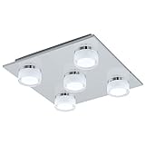 EGLO LED Deckenlampe Romendo 1, 5 flammige Deckenleuchte Bad dimmbar, Badezimmer Lampe aus Metall in…