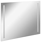 FACKELMANN LED Spiegel linear Mirrors/Wandspiegel mit LED-Beleuchtung und Ambientelicht/Maße (B x H…