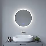 AQUABATOS 60 cm LED Badspiegel Rund Wandspiegel Badezimmerspiegel mit Beleuchtung lichtspiegel Dimmbar…
