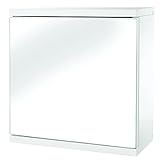 Croydex Spiegelschrank mit 1 Tür, MDF, FSC-zertifiziert, weiß