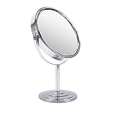 Schliersee 1 x / 10 x Kosmetikspiegel, 17,8 cm, doppelseitiger Make-up-Spiegel, Vergrößerung, stehender…