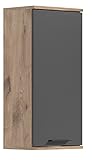 xonox.home X12B8723, Holzwerkstoff, Front: Basalt Grau Nachbildung, Korpus Nox Oak Nachbildung, 37 x…