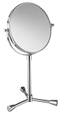 Wenko 16919100 Standspiegel Lucca - 100% Spiegelfläche, 3-fach Vergrößerung, Chrom, Ø 15 cm