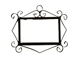 Spanische Zahlenfliesen und Rahmen aus Keramik, handbemalt, 10 x 7,5 cm, Weiß / Schwarz
