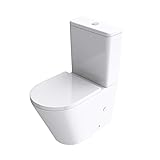 Mai & Mai Stand-WC S108T aus Keramik spülrandloses WC 36x63x82cm bodenstehende Toilette inkl. Spülkasten