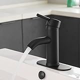 Schwarze Badezimmer-Waschbecken-Armatur mit einem Griff, ein Loch, für Wohnmobil, WC, Waschbecken, Mischbatterie,…