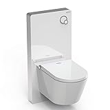 MEWATEC Vorteilsset Marken Dusch-WC Komplettanlage Memphis Basic inkl. Premium Sanitärmodul MagicWall…