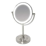 HoMedics Kosmetikspiegel, Doppelseitiger Spiegel mit LED Beleuchtung, Dimmbar, ideal für Schminktisch…
