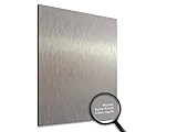 NORILIVING Muster Duschrückwand Fliesenersatz Dusche 20x29 cm Silber Edelstahl Optik | Duschwand ohne…