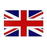 ASEELO Badteppich mit UK-Flagge, super saugfähig, wasserabweisend, schnell trocknend, 40,6 x 61 cm