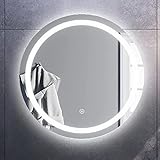 Sirona Badezimmerspiegel, rund, Spiegel, LED, 60 cm, Antibeschlag, mit integrierter Beleuchtung, kaltweiß, runder Wandspiegel