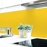 Küchenrückwand Gelbtöne Unifarben Premium Hart-PVC 0,4 mm selbstklebend, Größe:280 x 60 cm, Ral-Farben:Signalgelb…