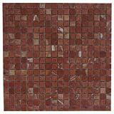 Mosaik Matte 30x30 cm 8 mm Naturstein Fliesen Rojo Alicante Rot Bad Dusche M660