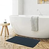 Rutschfester Badteppich, groß, 50 x 80 cm, mit gummierter Unterseite, sehr dick, saugfähig, aus weicher…