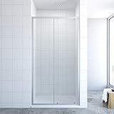 Schiebetür Dusche 120cm (116,5-118,5) cm Duschtür in Nische Nischentür Glastür Duschabtrennung Duschwand…