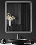 Trintion Badezimmerspiegel mit Beleuchtung, 60x50 cm Vertikal und Horizontal Montage Led Spiegel, Wandspiegel…