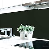 Küchenrückwand Grüntöne Unifarben Premium Hart-PVC 0,4 mm selbstklebend, Größe:340 x 60 cm, Ral-Farben:Braungrün…