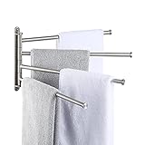 KES Handtuchhalter Schwenkbar Handtuchstange 4 Armig Badetuchhalter Edelstahl SUS 304 Handtuch Halterung…