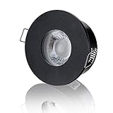 lambado® Premium LED Spots Dimmbar für Badezimmer in Schwarz - Moderne Deckenstrahler/Einbaustrahler…