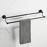 Verstellbare Doppel-Handtuchhalter für Badezimmer, 38,1 bis 66,5 cm, Handtuchstange, erweiterbar, Mattschwarz,…
